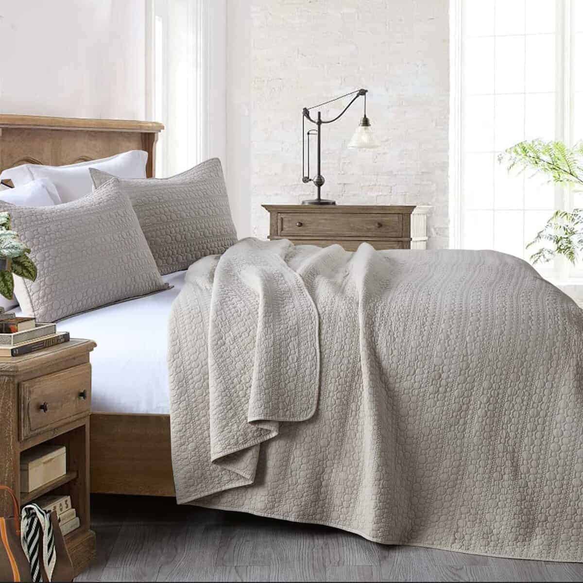 Juego de Edredón King Size Beige HORIMOTE HOME, Clásico - Imagen 8