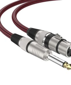 Cable BIFALE XLR Hembra a 1/4 TS 25ft 2 Pack, Cable de