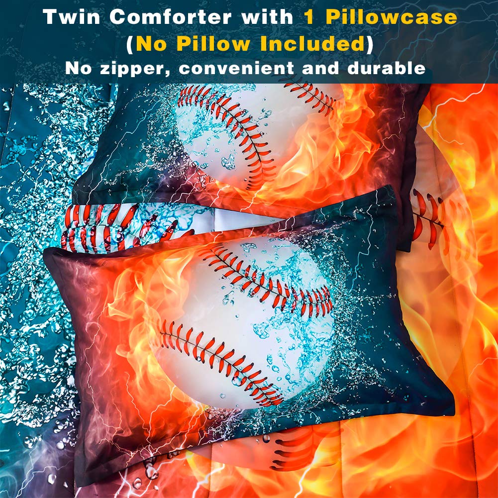 Edredón de béisbol 3D Andency Twin (66x90 pulgadas), 2 - Imagen 7