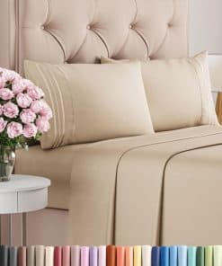 Juego de sábanas 4 piezas tamaño King - Suaves,