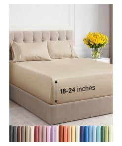 Juego de sábanas extra profundo Twin XL - 4 -Crema