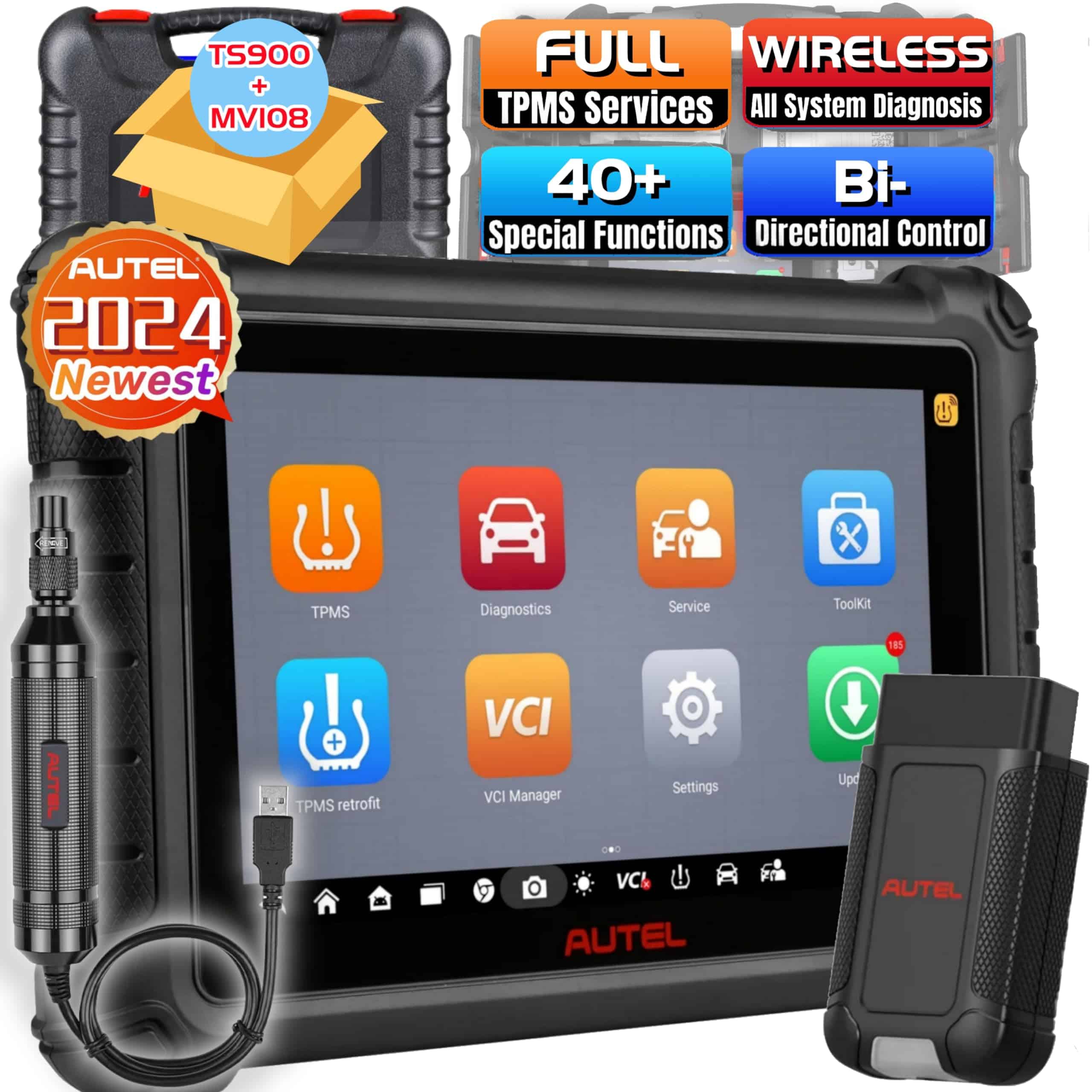 Autel MaxiTPMS TS900 + MaxiVideo MV108 Herramienta de