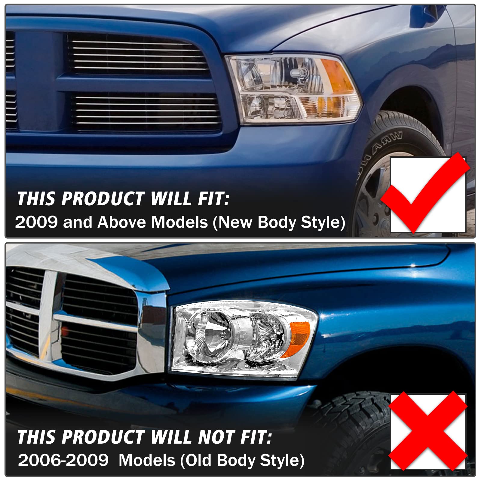 ADCARLIGHTS para 2009-2018 Dodge Ram Conjunto de faros - Imagen 6