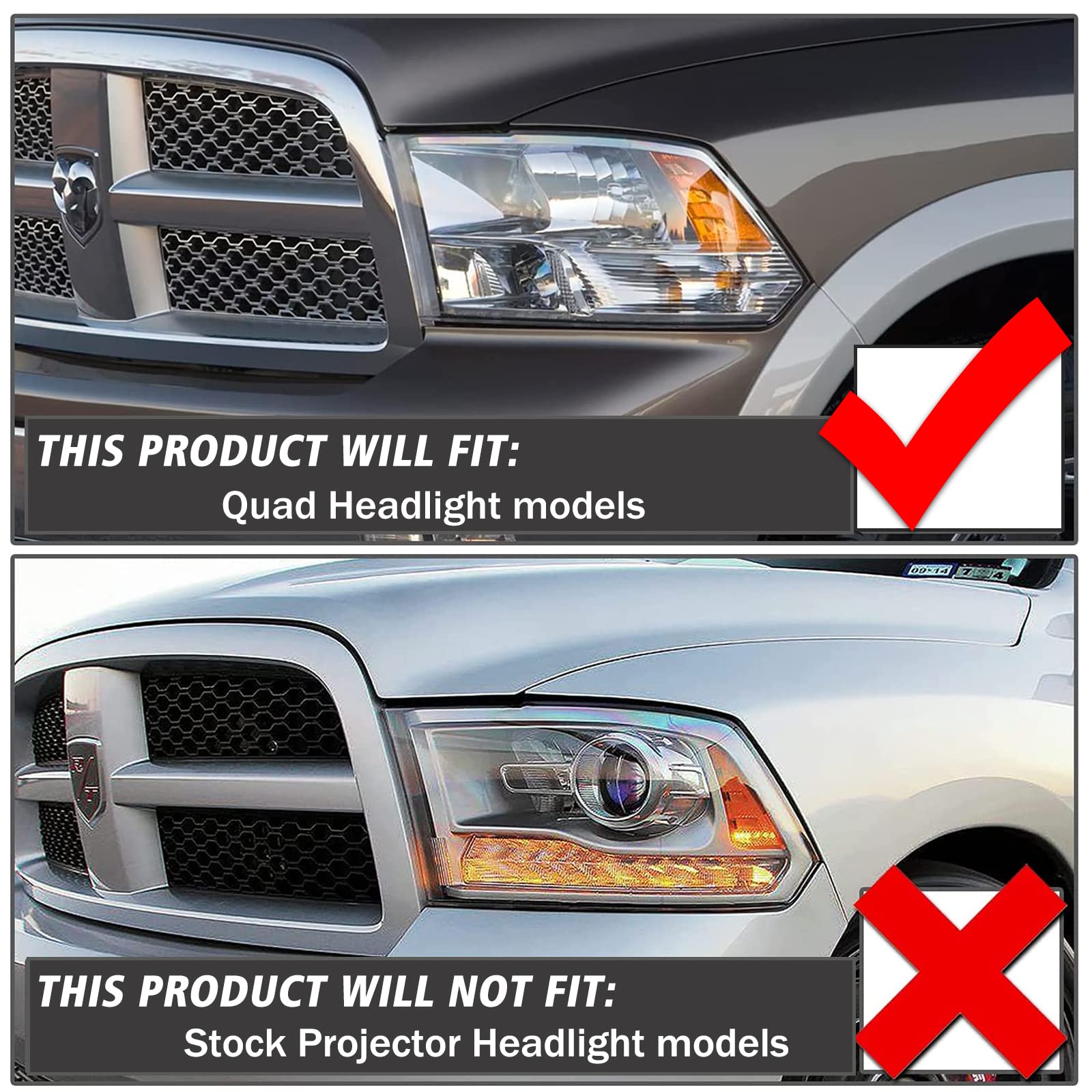 ADCARLIGHTS para 2009-2018 Dodge Ram Conjunto de faros - Imagen 5