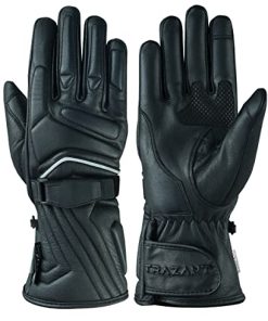 Guantes de cuero de cabra para motocicleta, motociclista,