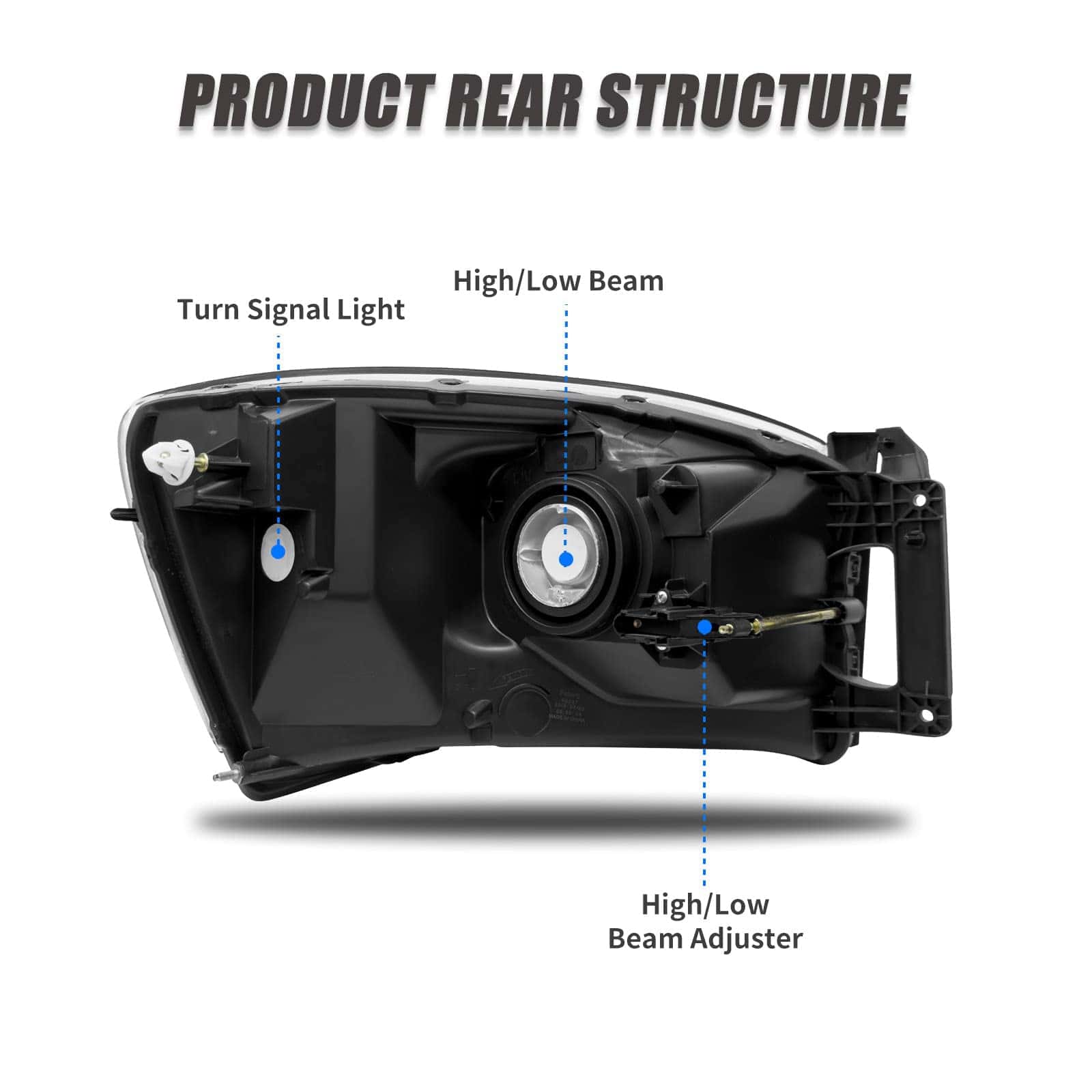 ADCARLIGHTS para 2006 2007 2008 2009 Montaje de Faros Negro - Imagen 6