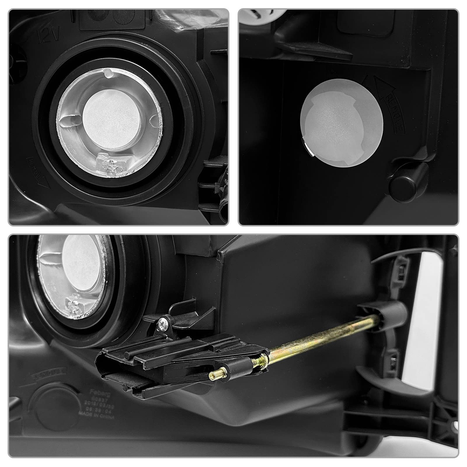 ADCARLIGHTS para 2006 2007 2008 2009 Montaje de Faros Negro - Imagen 8