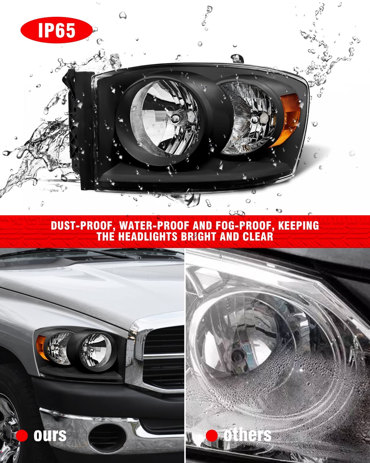 ADCARLIGHTS para 2006 2007 2008 2009 Montaje de Faros Negro - Imagen 9