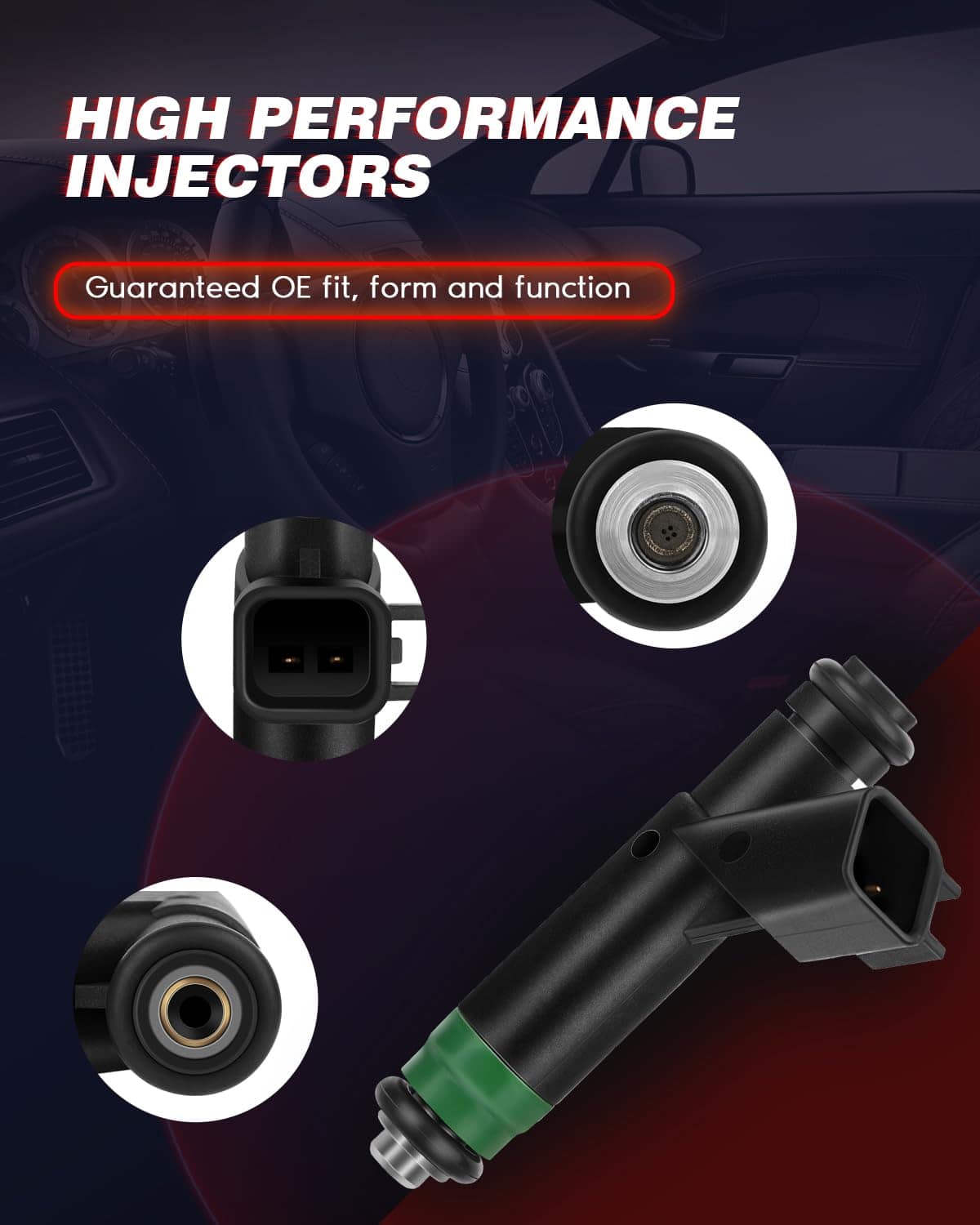 8pcs Inyectores 53032704AB, ANGLEWIDE Juegos de 4 - Imagen 5