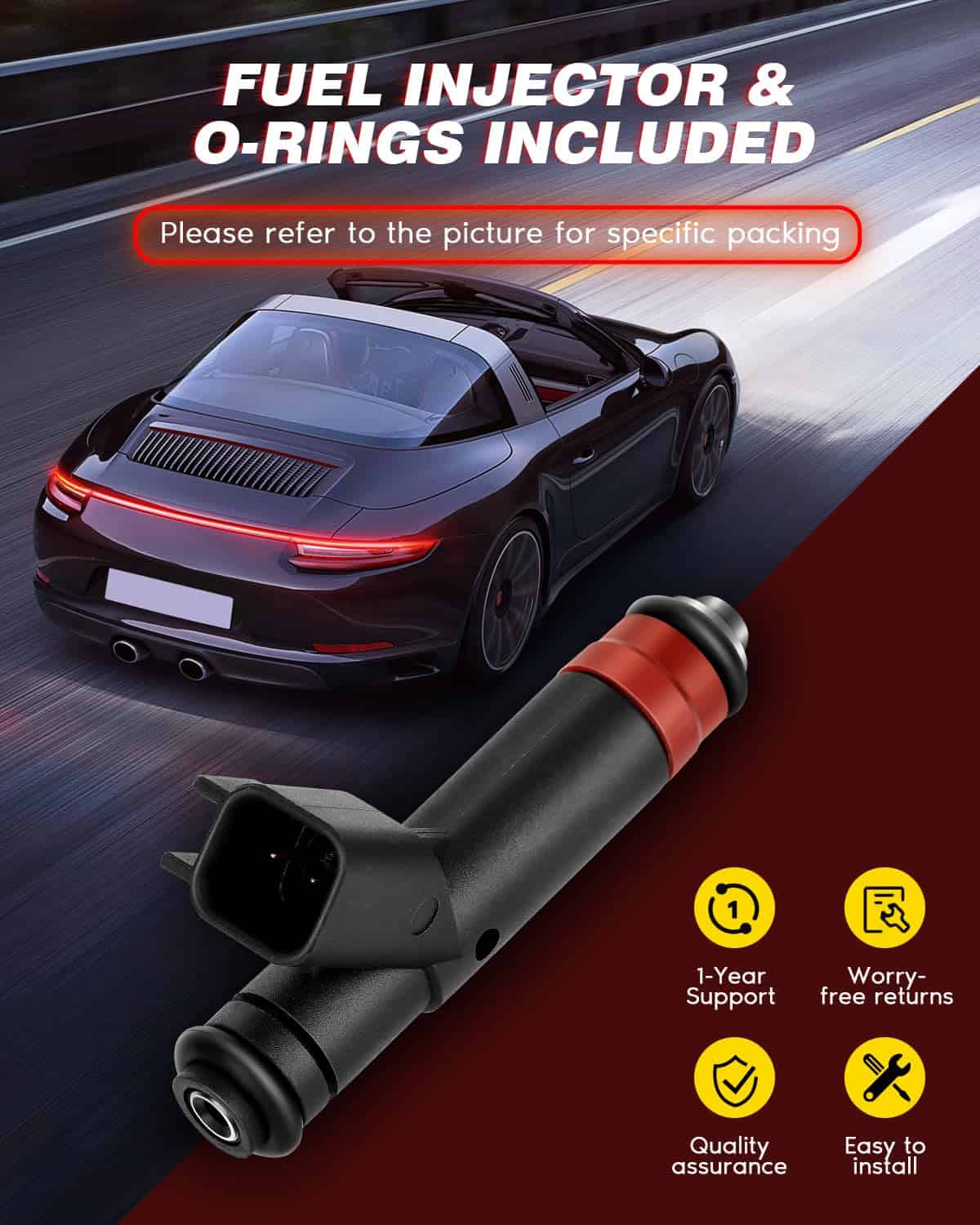 Conjunto de 6 inyectores FJ735, ANGLEWIDE 1 Orificio, - Imagen 8