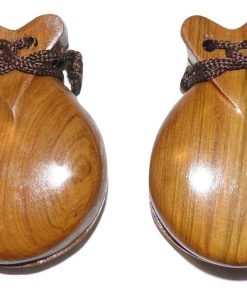 Par de Castañuelas de Madera Hechas a Mano en Perú