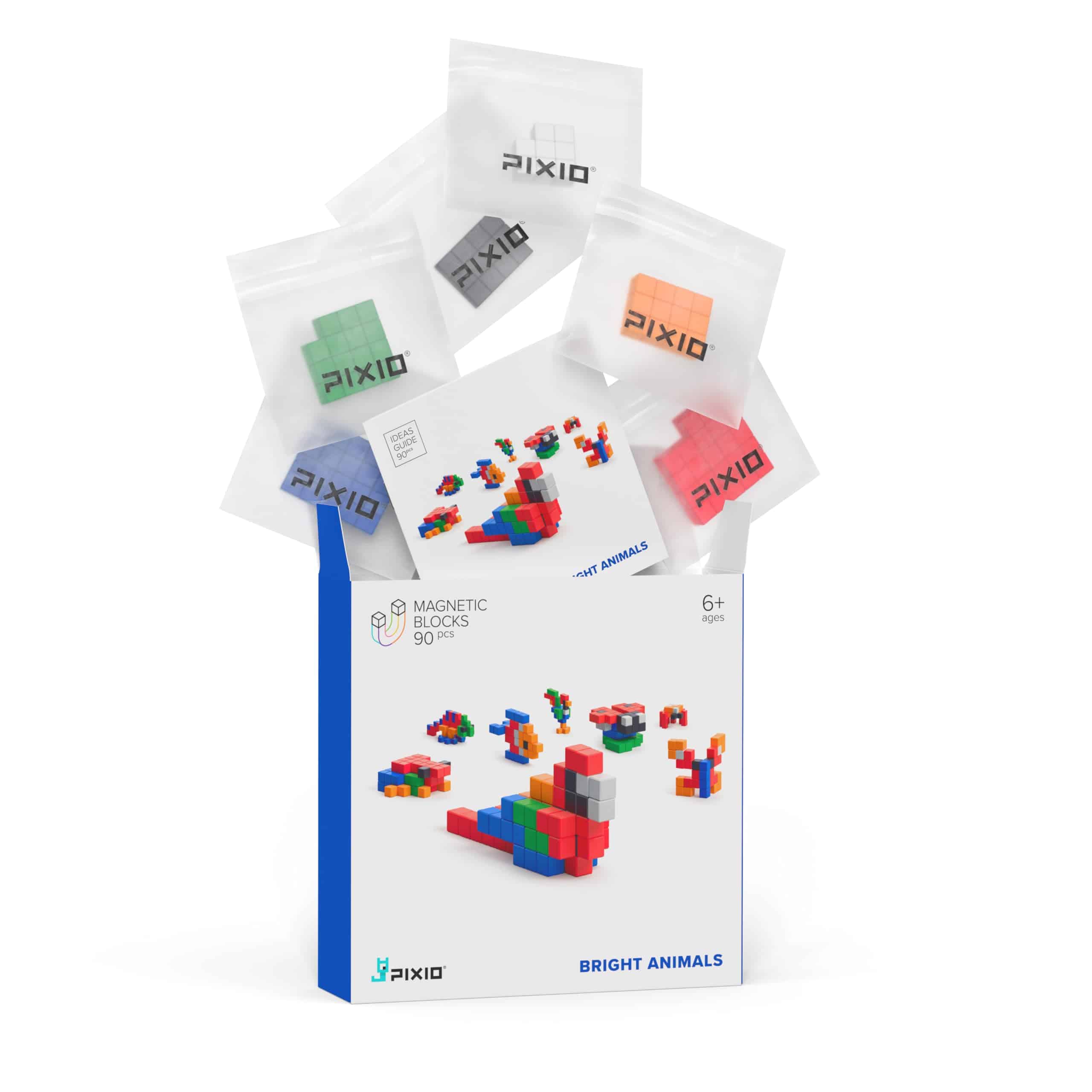 PIXIO Bright Animals - Bloques Magnéticos para Niños - Imagen 3