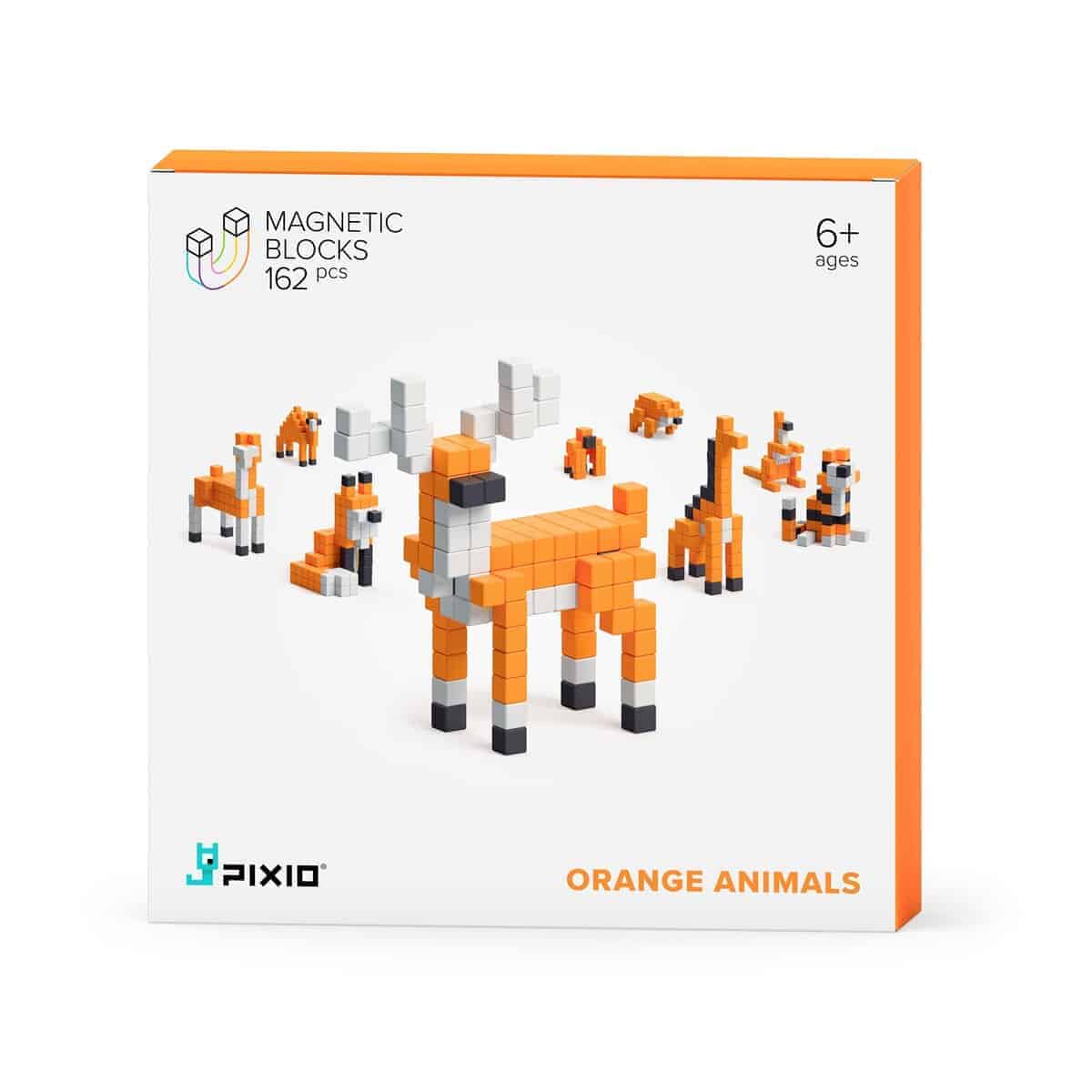 Cubos Magnéticos PIXIO - Animales Naranjas - Juguetes de