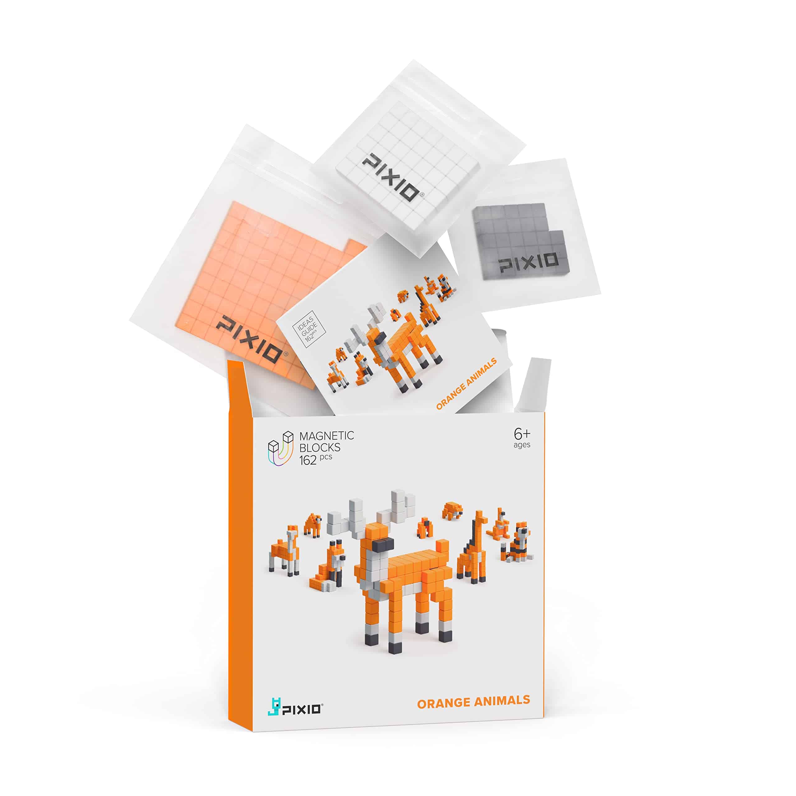 Cubos Magnéticos PIXIO - Animales Naranjas - Juguetes de - Imagen 3