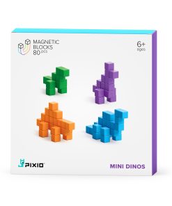 PIXIO Mini Dinos - Juegos de Bloques Magnéticos en Estilo