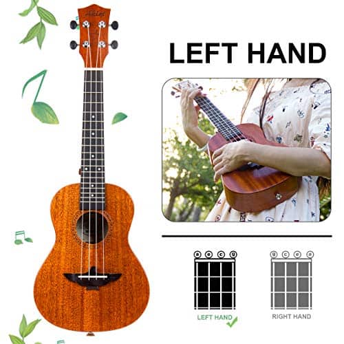 Ukulele para Zurdos, AKLOT Ukelele de Concierto de 23 - Imagen 3