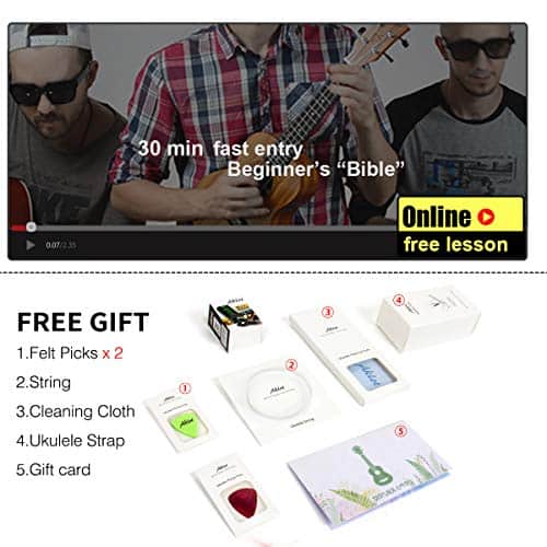 Ukulele para Zurdos, AKLOT Ukelele de Concierto de 23 - Imagen 9