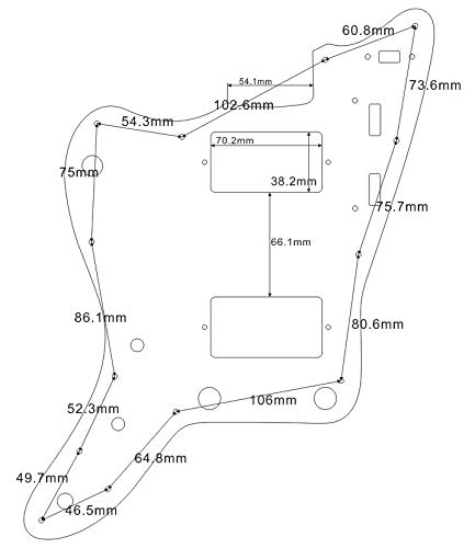 Pickguard para Guitarra Jazzmaster Japón para Zurdos PAF - Imagen 7