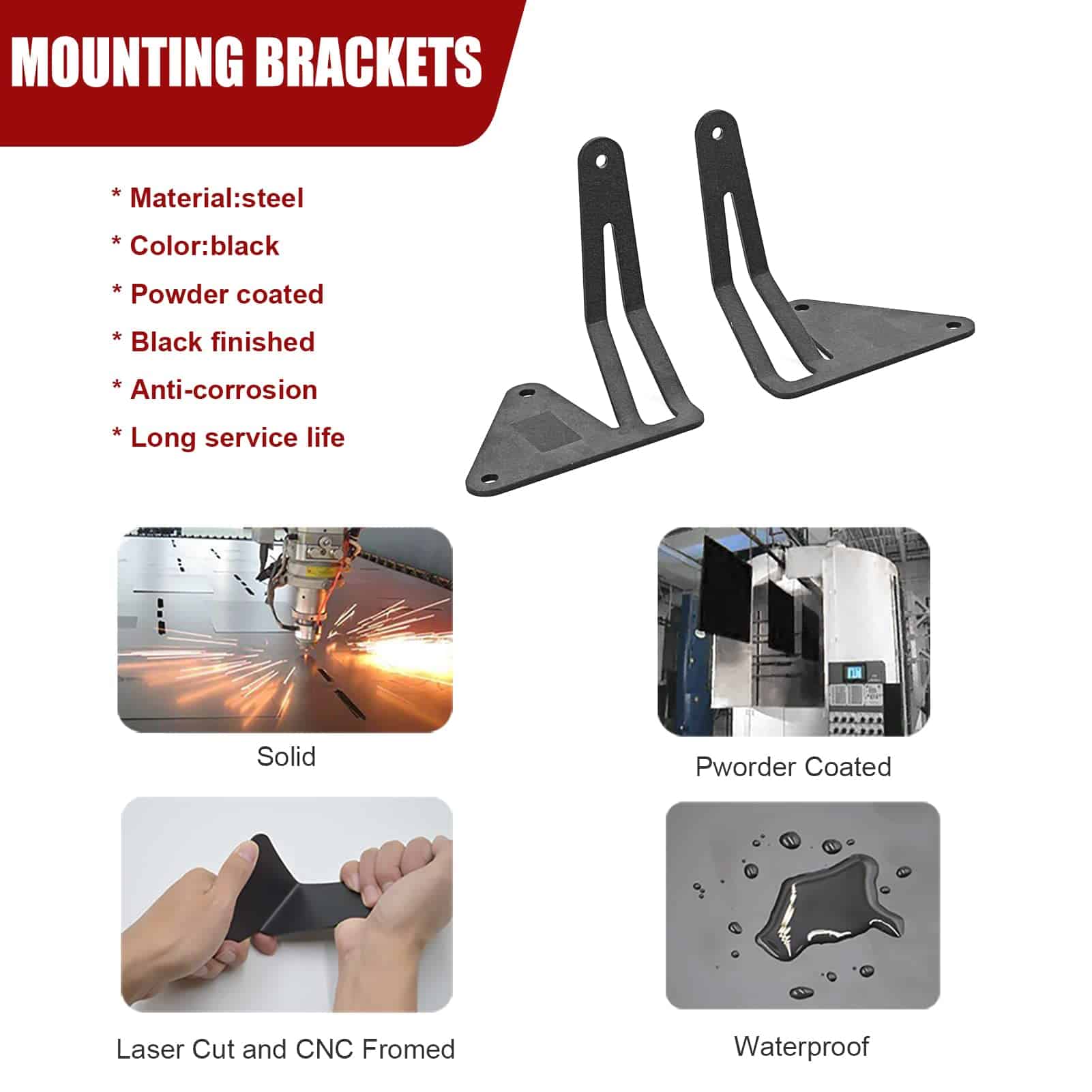 32'' Barra de Luz LED 150W Soportes de Montaje Ocultos para - Imagen 3