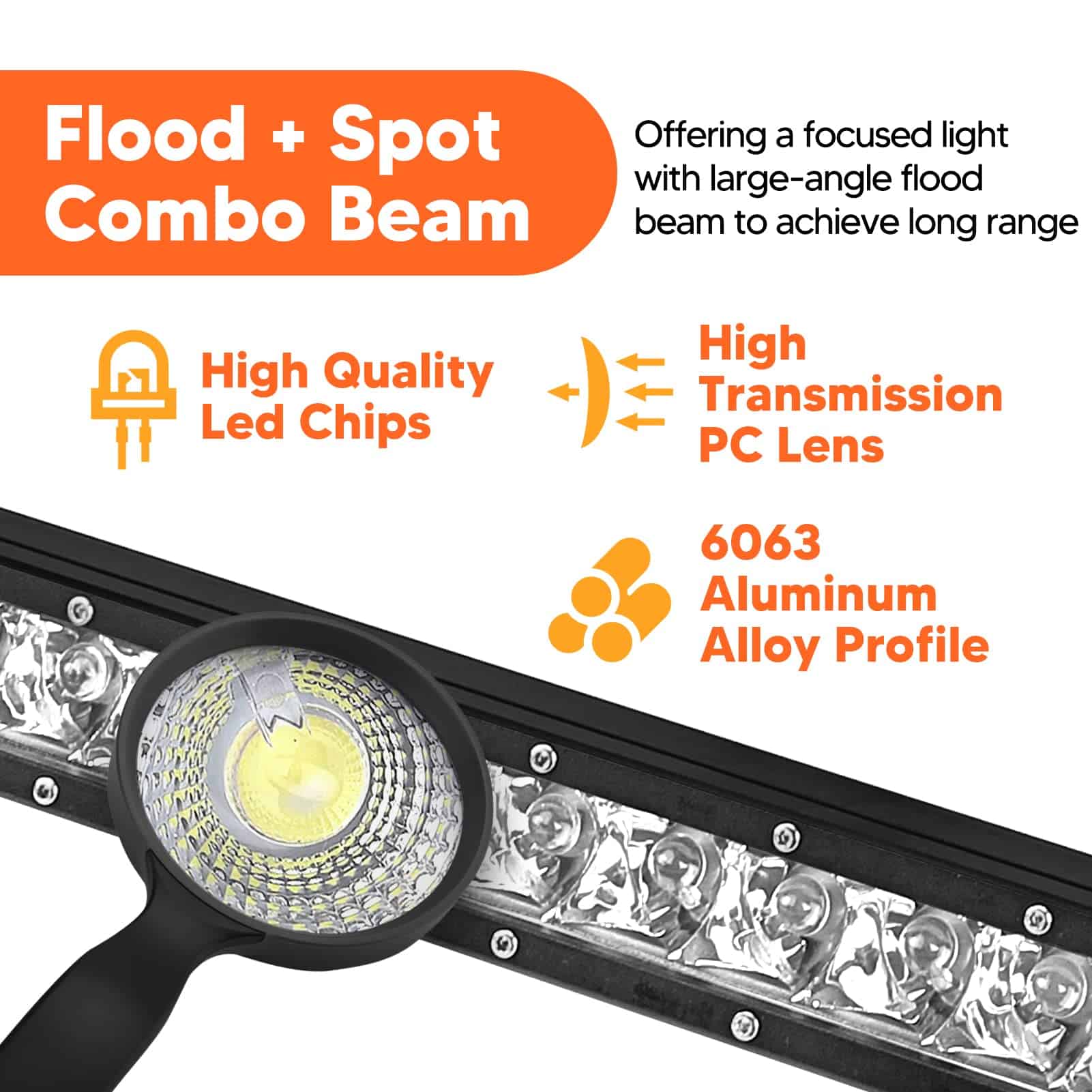 32'' Barra de Luz LED 150W Soportes de Montaje Ocultos para - Imagen 5