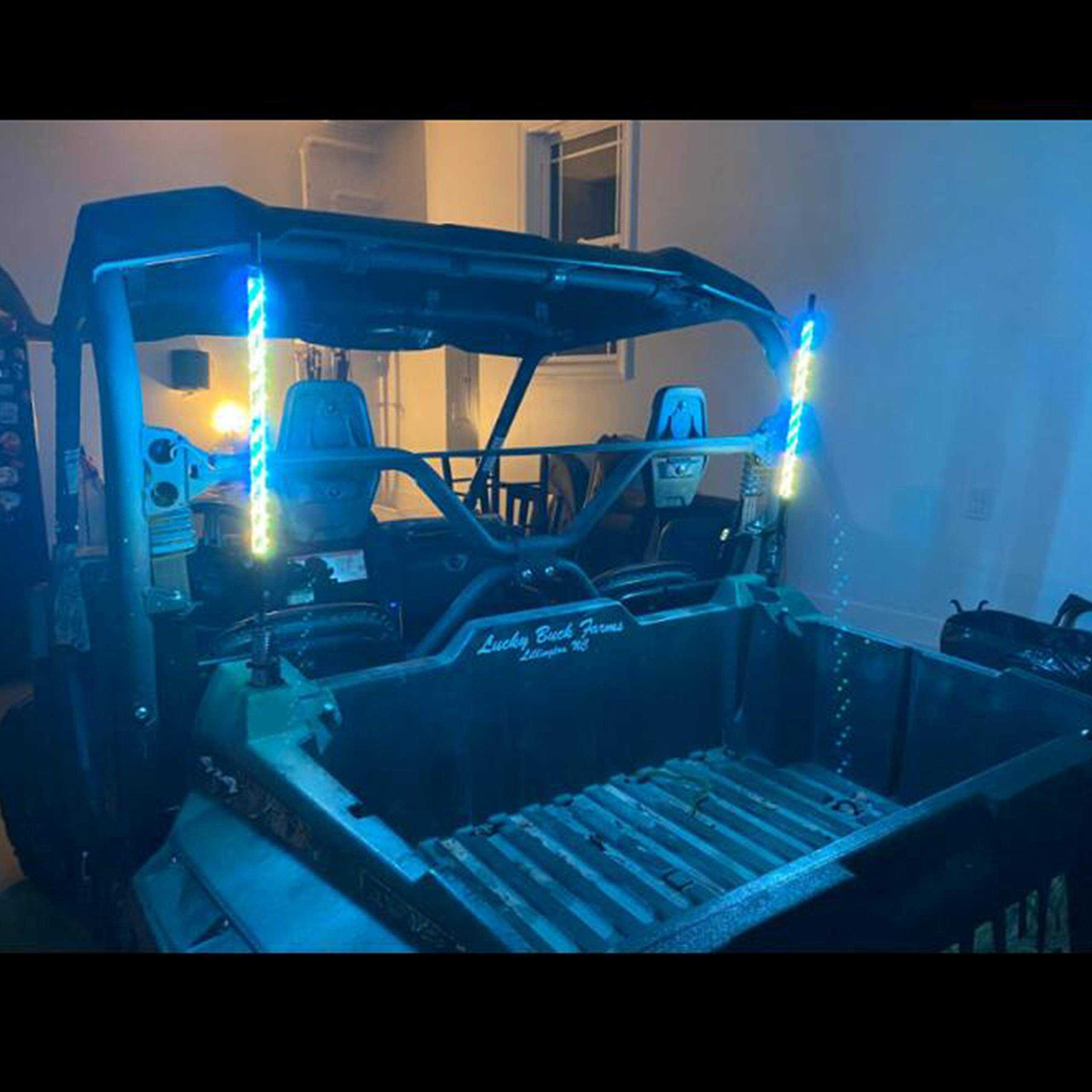 NBWDY 2PC 2FT RGB LED Whip Light Control de APP 360� - Imagen 6