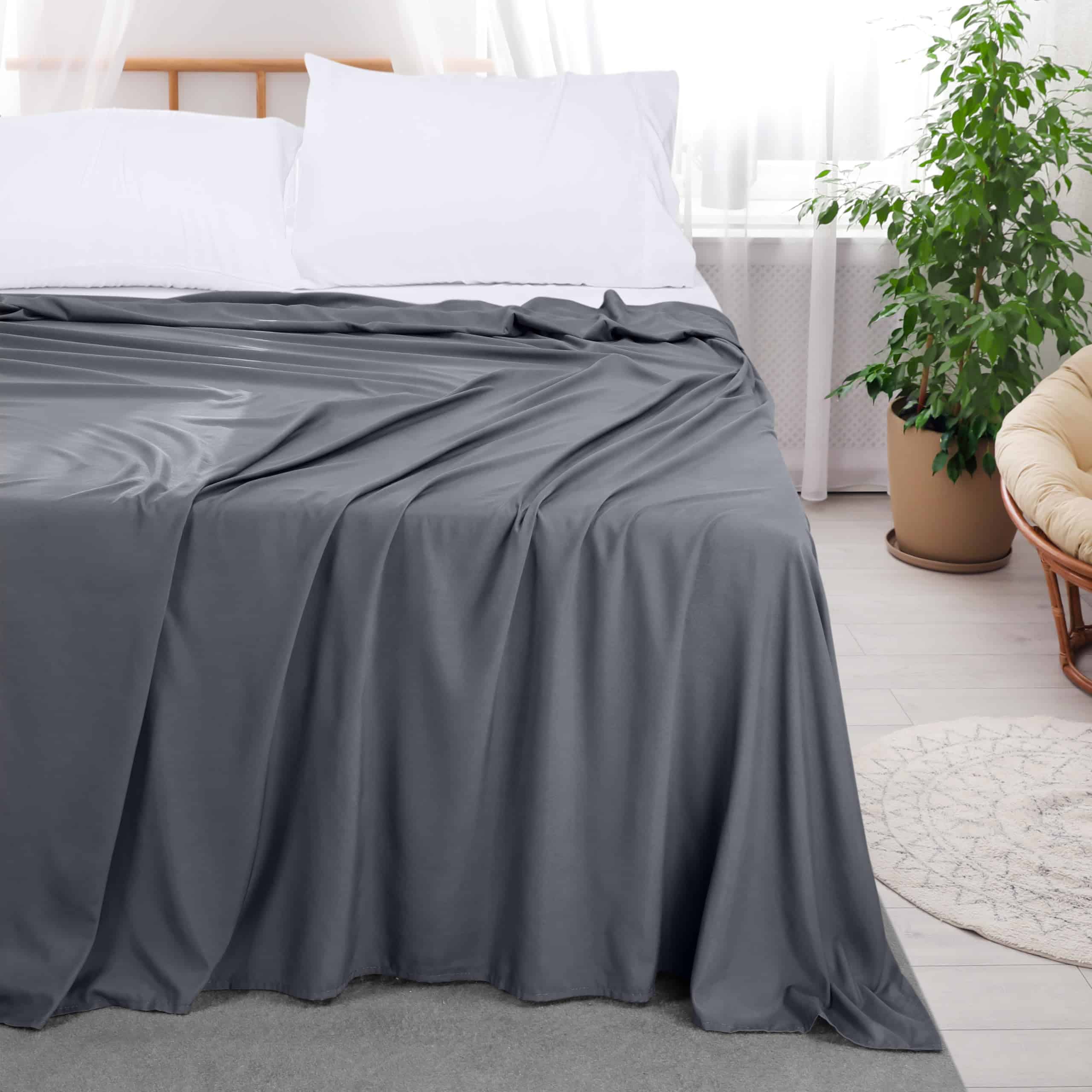 Juego de 6 Sábanas Planas Utopia Bedding - Tela de - Imagen 3