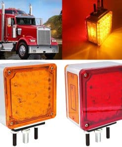Luces de señal de giro cuadradas de doble cara ámbar/rojo