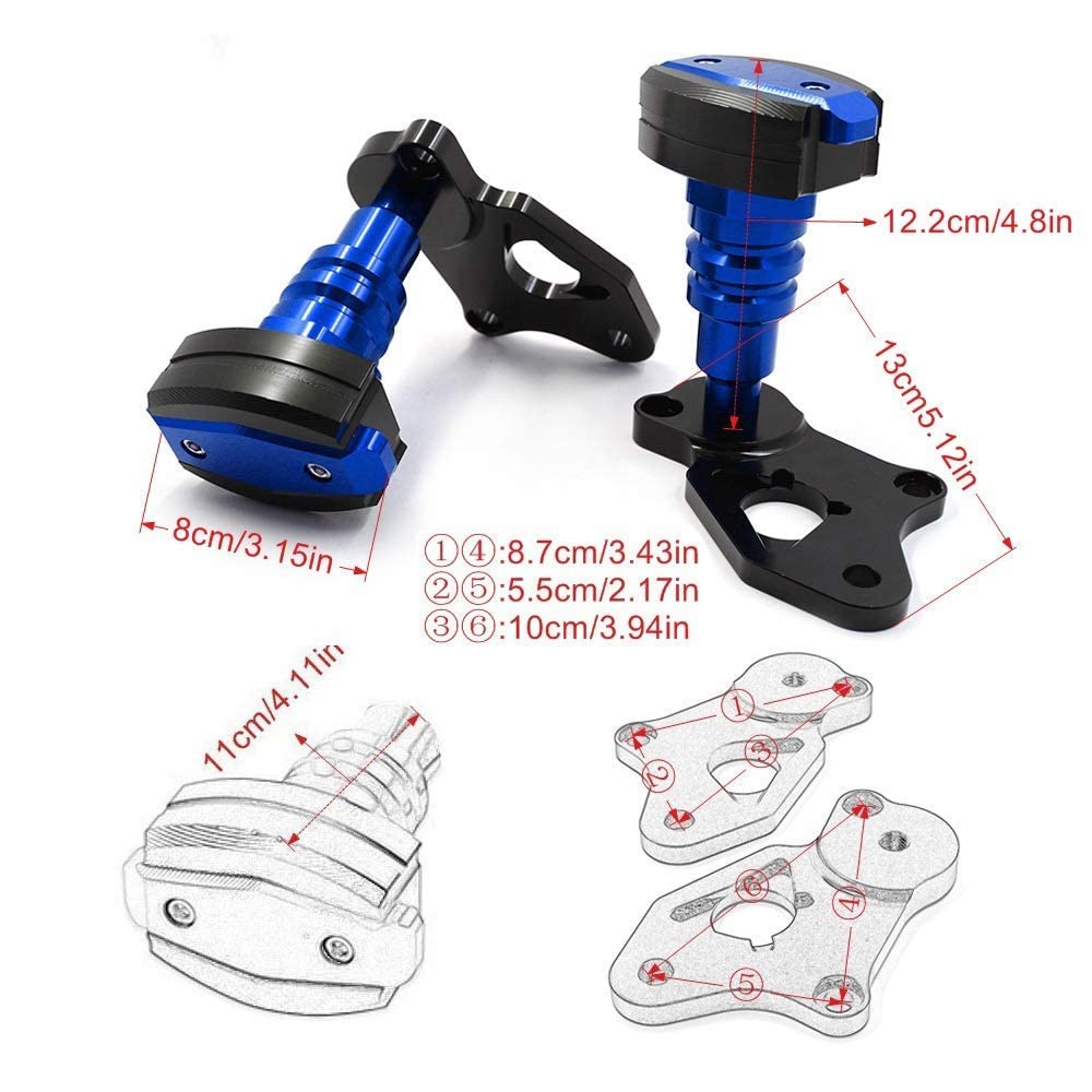 Worldmotop Protectores de Motor Crash Pads Frame Sliders - Imagen 6