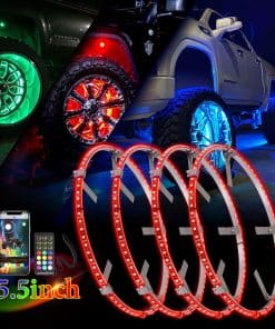 Kit de luces de anillo de rueda LED RGB de 15.5 pulgadas