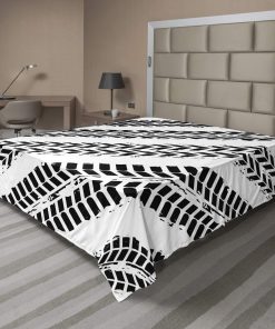 Sábana Plana Lunarable Dirt Bike, Marcas de Neumáticos en