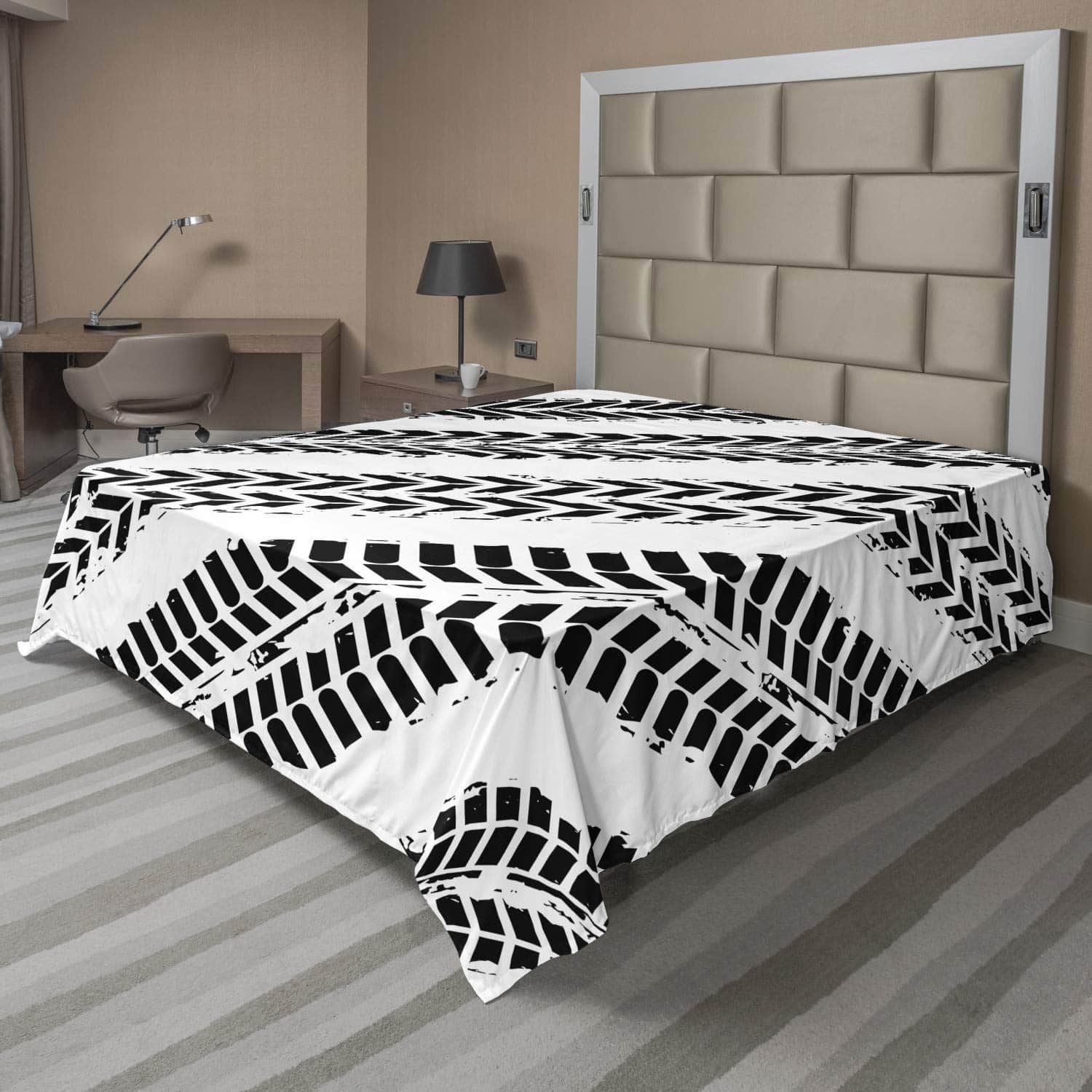 Sábana Plana Lunarable Dirt Bike, Marcas de Neumáticos en