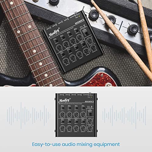 Mezcladora de Audio Moukey, DC 5V, 8 Canales Ultra Estéreo - Imagen 7