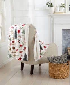 Manta de Tiro Navideña de Terciopelo Suave y Sherpa 50" x