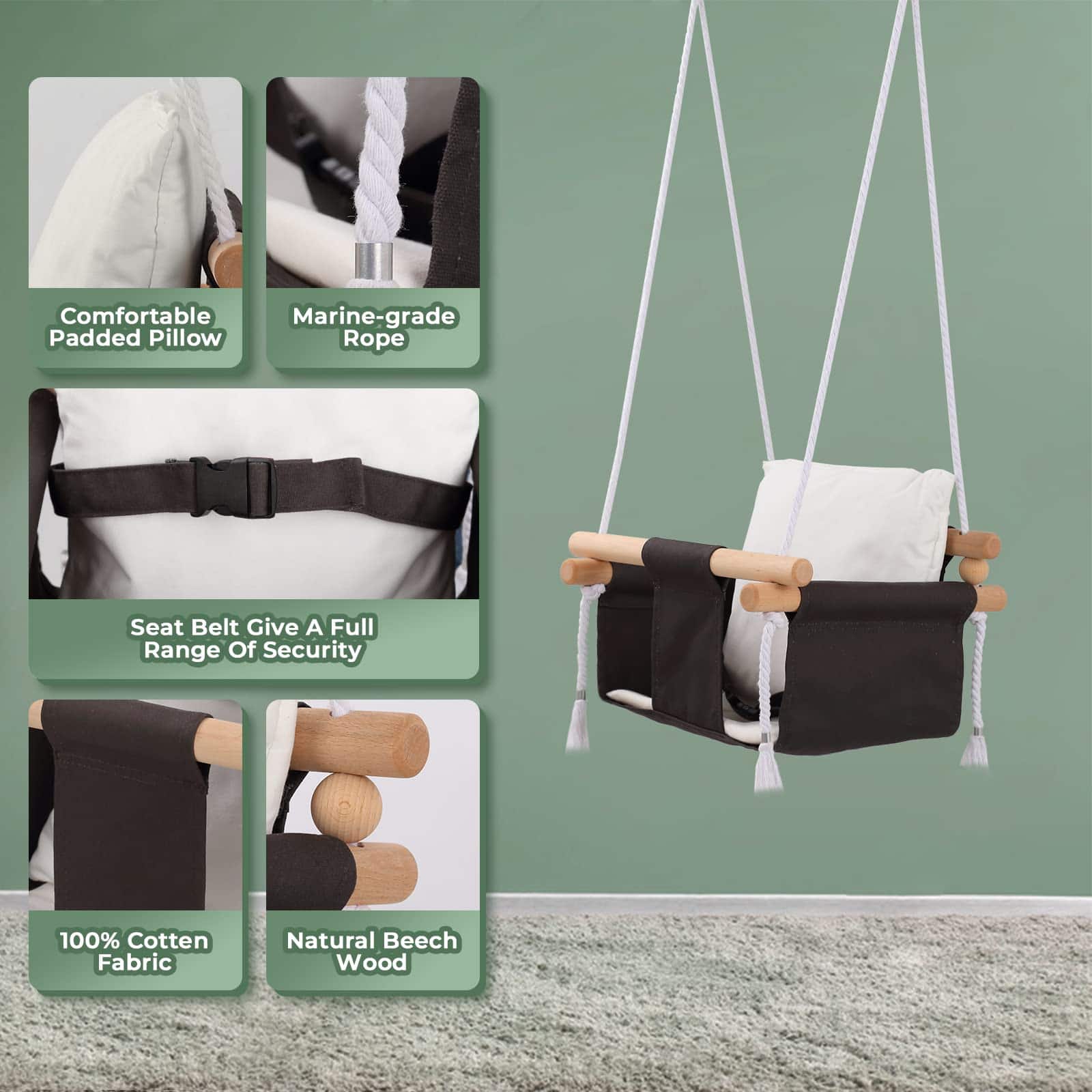 Columpio para Bebés, Columpio para Niños Pequeños, Columpio - Imagen 4