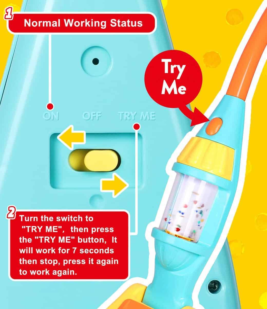 Set de juguete de aspiradora para niños, aspiradora de - Imagen 6