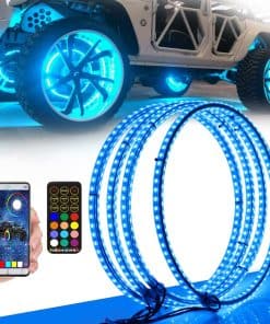 Kit de Luces LED para Aros de Rueda RGB de 15.5 Pulgadas