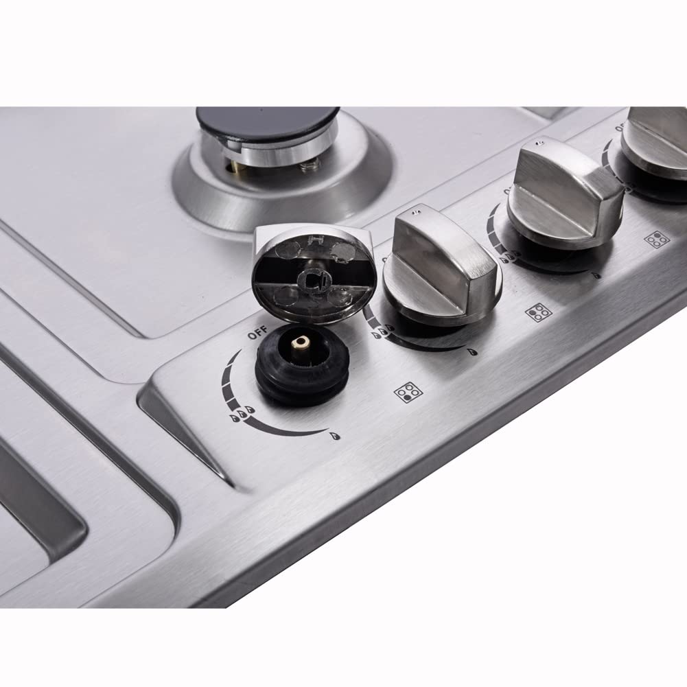 12" Cocina de Gas Dual Fuel 2 Quemadores Sellados de Acero - Imagen 7