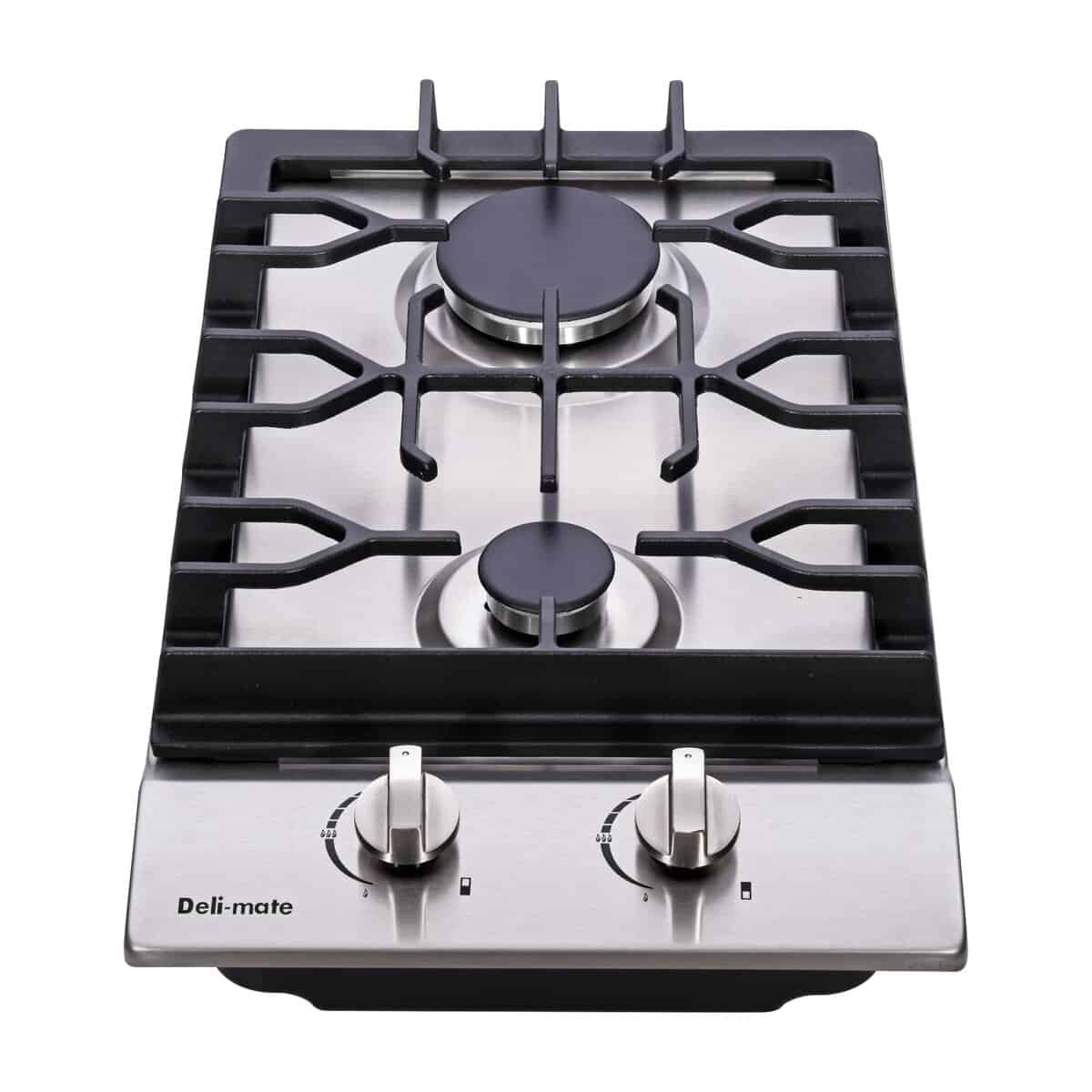 12" Cocina de Gas Dual Fuel 2 Quemadores Sellados de Acero