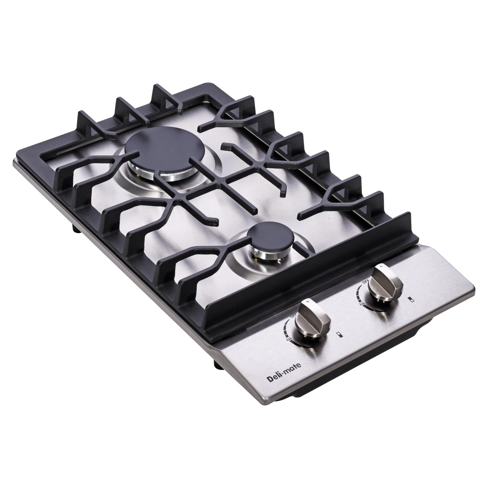 12" Cocina de Gas Dual Fuel 2 Quemadores Sellados de Acero - Imagen 3