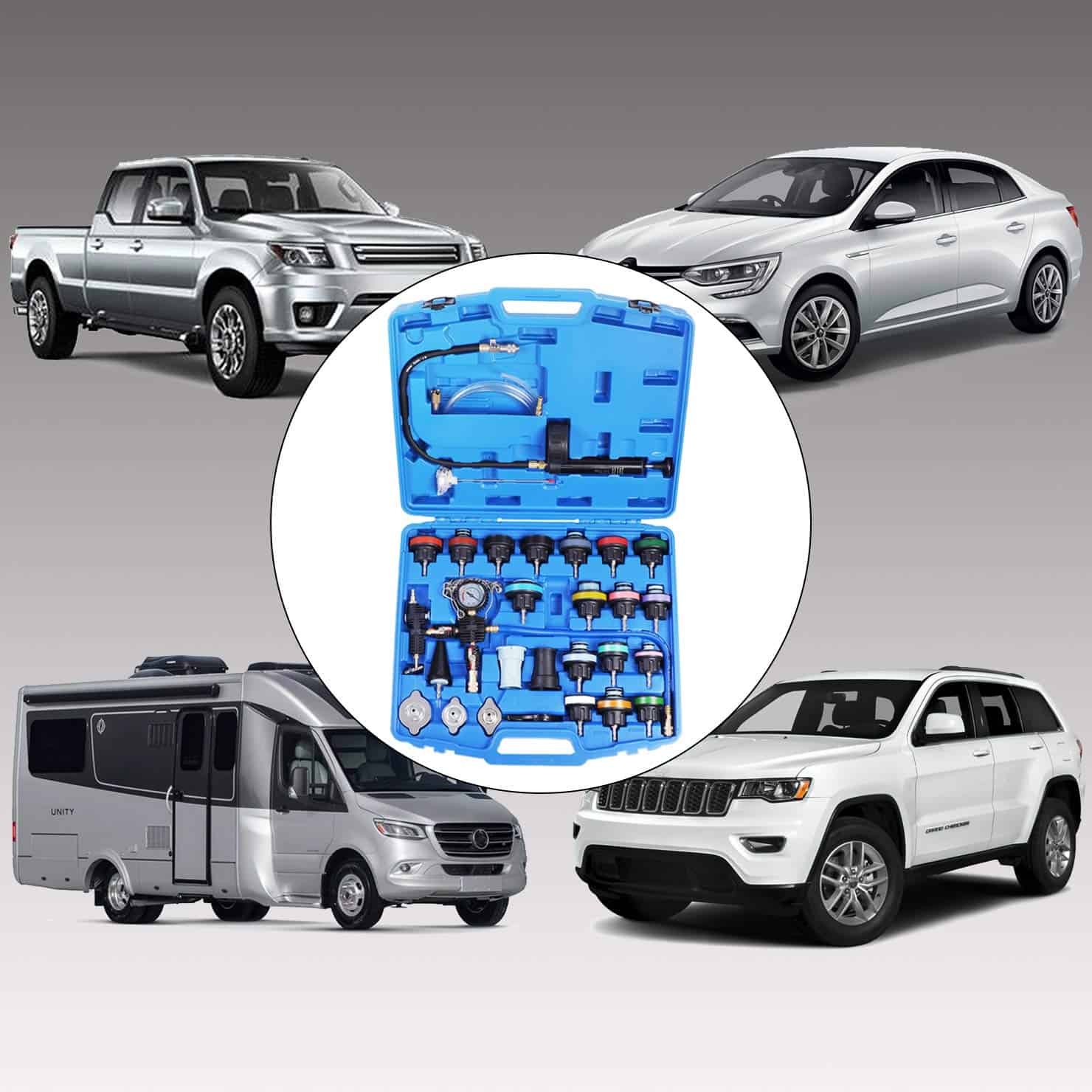 YSTOOL Equipo de Prueba de Presión del Radiador Herramienta - Imagen 8