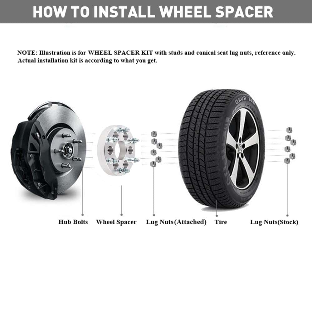 DCVAMOUS 4PC 6x4.5 a 6x5.5 Adaptadores de Rueda 1.25 - Imagen 4