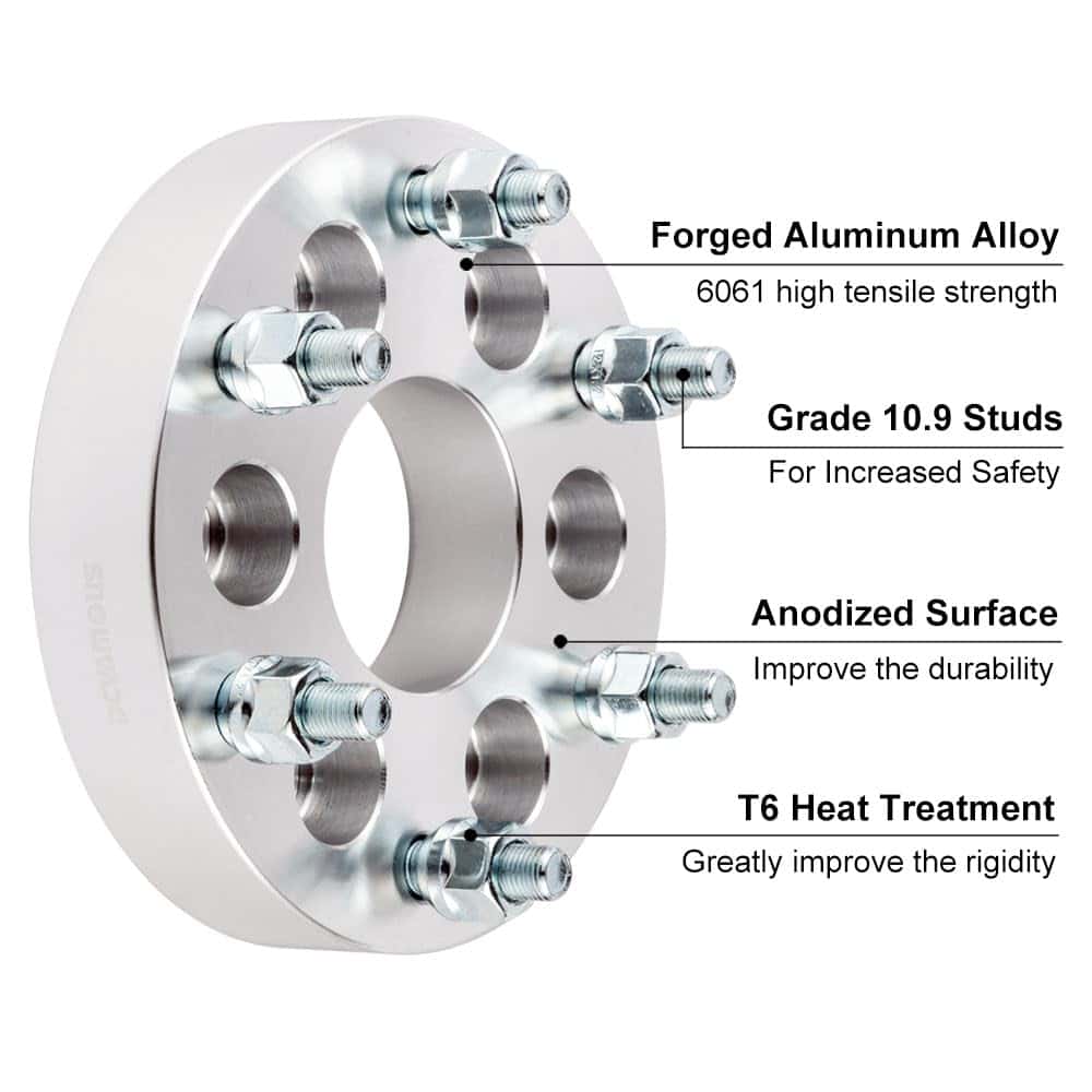 DCVAMOUS 4PC 6x4.5 a 6x5.5 Adaptadores de Rueda 1.25 - Imagen 6