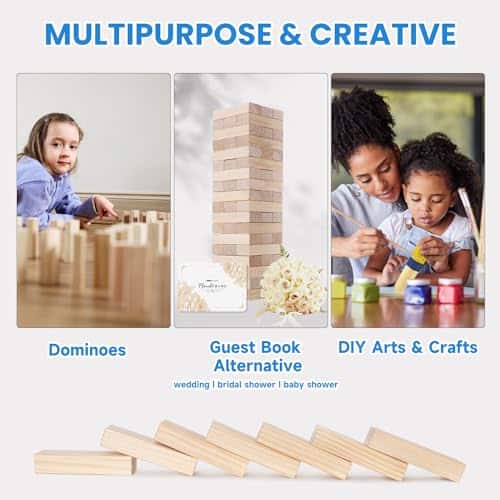 Juego de Torre Gigante PetGirl, Clásico Juego de Bloques de - Imagen 5