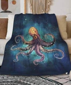 Manta de Franela Ultra Suave Ligera con Diseño de Pulpo
