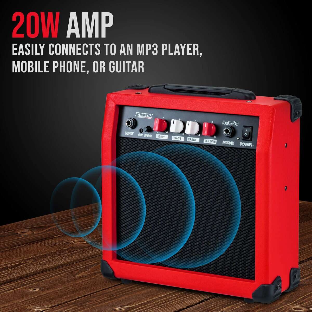 Amplificador de Guitarra Eléctrica LyxPro 20 Watts con - Imagen 3