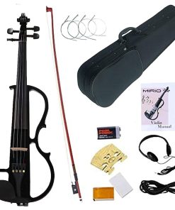 Violín Eléctrico 4/4 Tamaño Completo, MIRIO Negro Violines