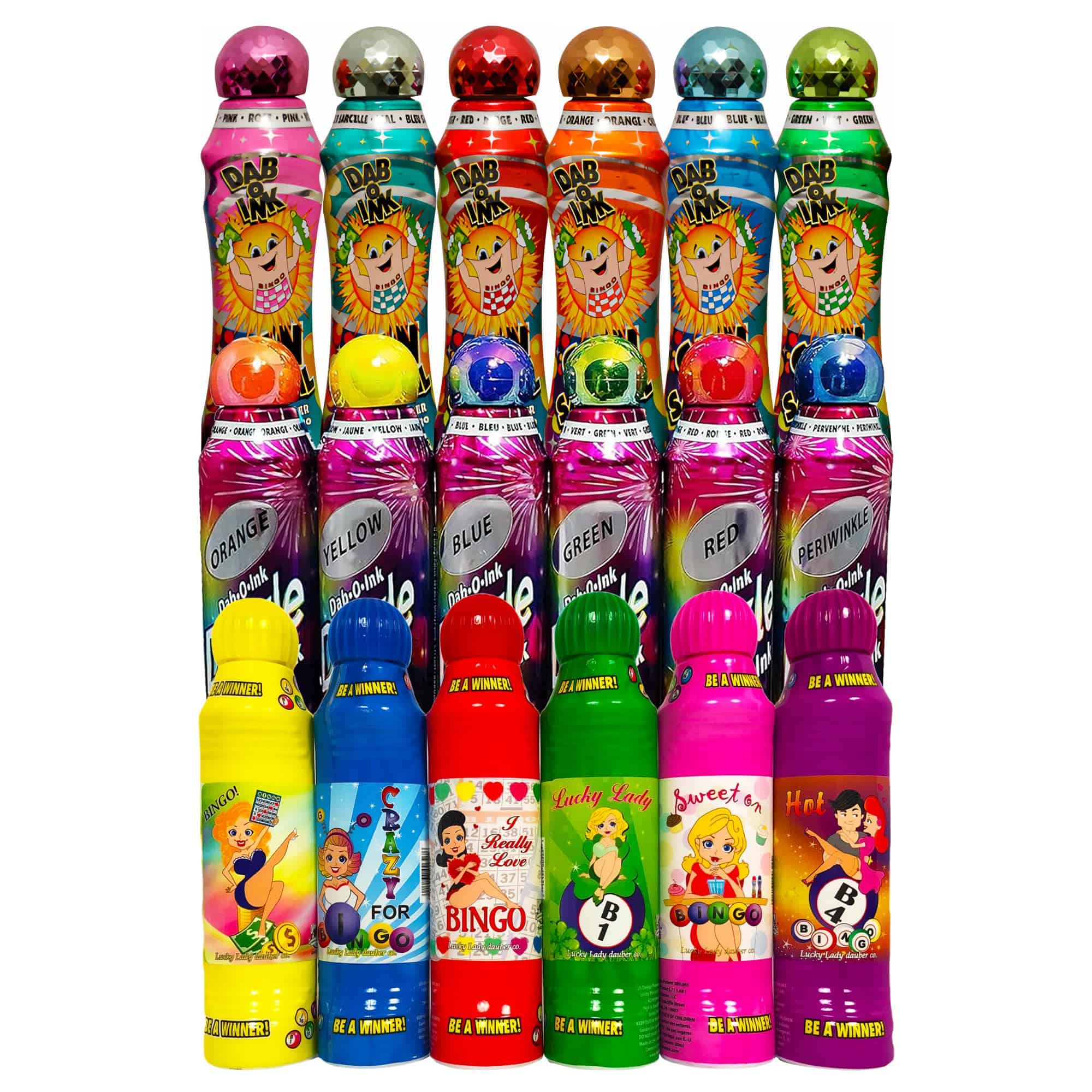Set de Bingo Daubers Lucky Lady con Dab-O-Ink Dazzle