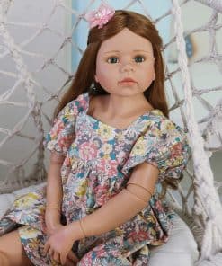 Muñeca niña realista de vinilo duro de cuerpo completo,