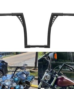WSays Gloss Black 14" Rise Ape Hangers Handlebar 1-1/4"
