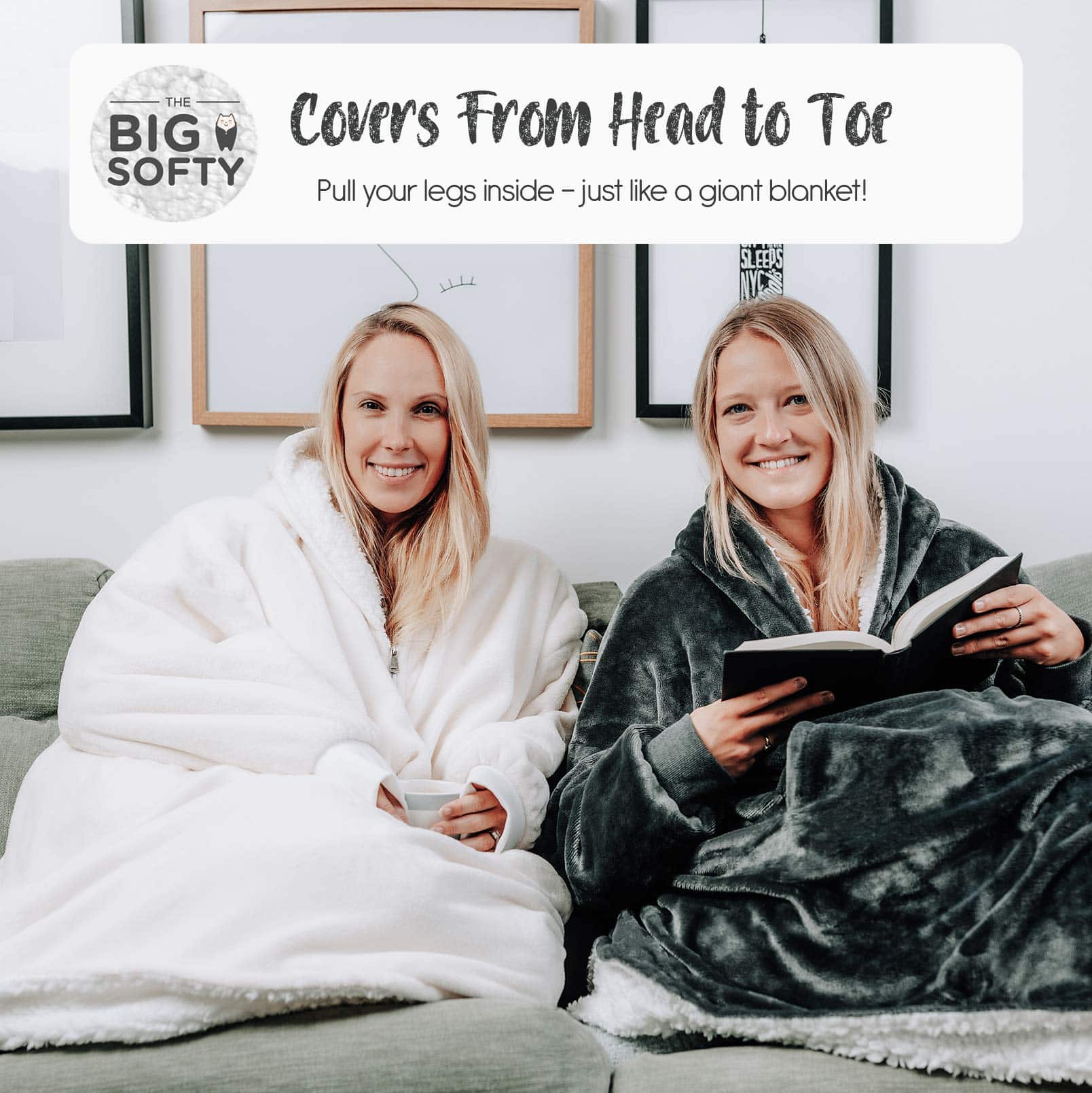 Manta con capucha con cremallera extra grande Trekki, manta - Imagen 4